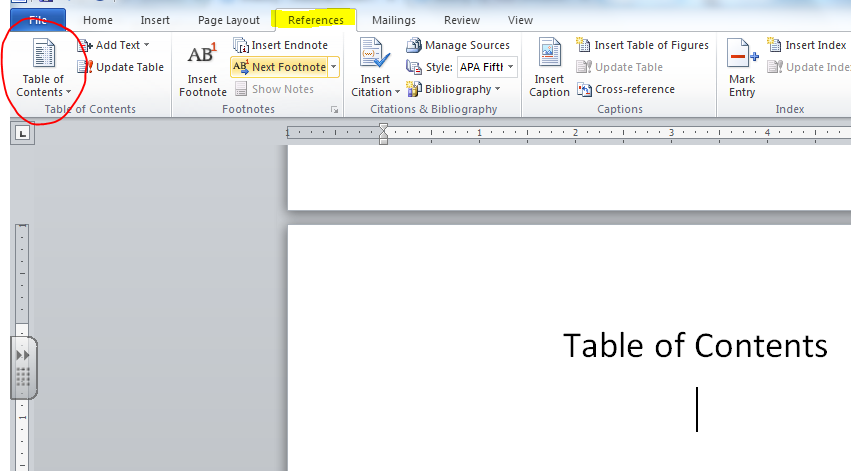 make word table of contents clickable without holding ctrl